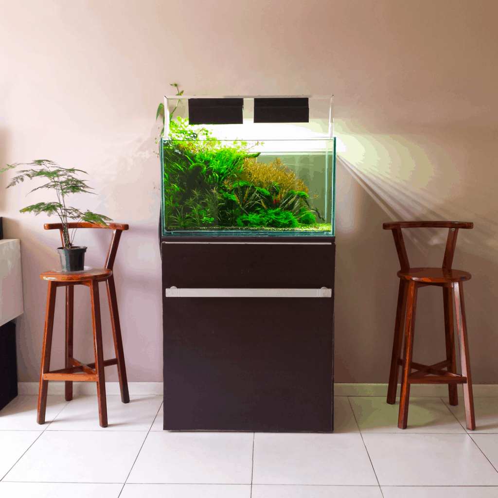 easy access to a fish tank